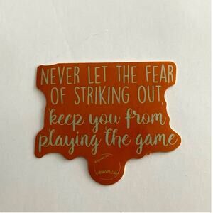 5/$10 Inspirational Waterproof New Vinyl Sticker Decal Never Let The Fear Of
